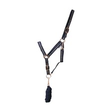 Hy Glitter Horse Headcollar and Leadrope - Navy - Small Pony
