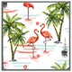 image 3 of Flamingo & palm trees (Picture Frame) Black | S