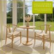 image 2 of Nicholas Winter Beech Wooden Wishbone Dining Chairs - Natural/Natural - Set of 4 | Brown | Natural/Natural