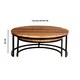 image 4 of Codd Set of 2 Coffee Tables Railway Sleeper Wood Brown