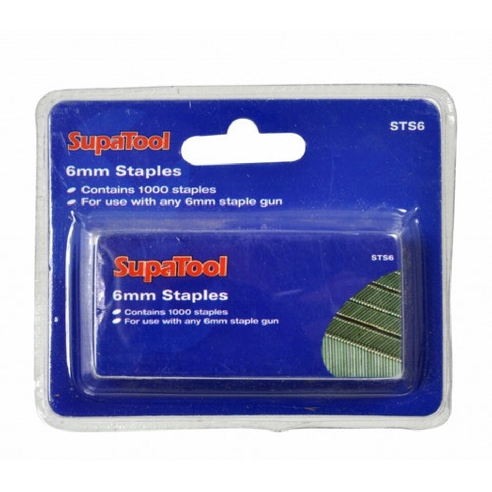 image 1 of SupaTool Staples (Pack Of 1000) - Silver - 8mm