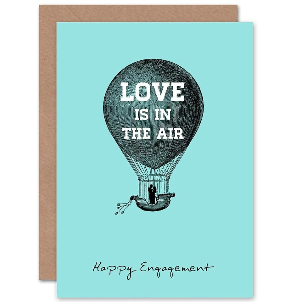 image 1 of Love Is Air Partner Anniversary Love Valentines Day Card