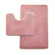 image 4 of VELVETIO Faux Fur Bath Mat Set Shaggy Super Soft Plush Anti Slip PVC Back Grey
