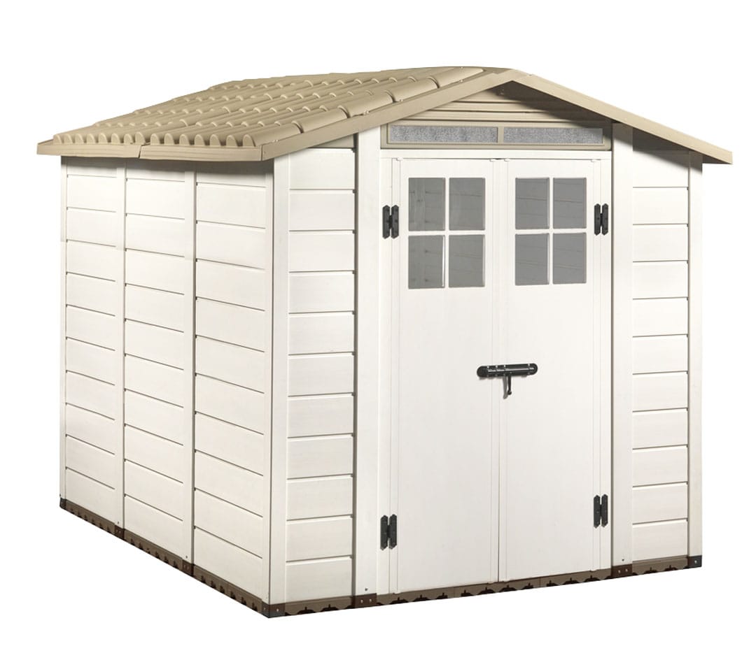 Tuscany Evo 6'6inch x 8inch 240 Apex Plastic Shed Double Door with