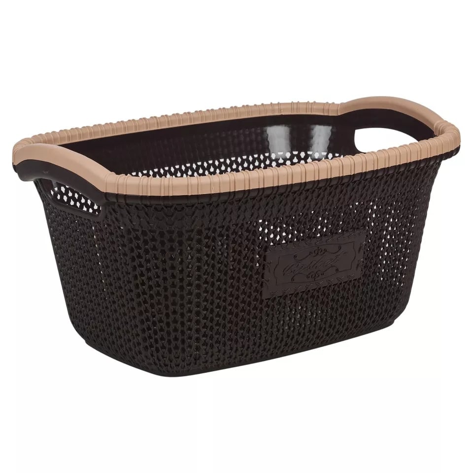image 1 of 40L Violetta Laundry Baskets with Handles | Brown | 1