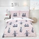 image 2 of Starry Penguins Polycotton Duvet Cover Set With Pillowcase | Pink | Double | 1