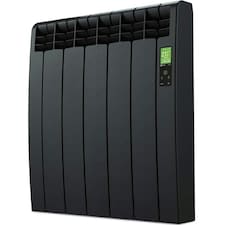 835mm (W) x 585mm (H) - Graphite Wi-Fi Electric Oil Filled Radiator (Barcelona) - 990 Watts - Depth 97mm - Heats Up To 9m²