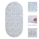 image 2 of Showerdrape Hyrdro Anti Slip Glitter PVC Bath Mat 68cm x 38cm - 2 Set | Grey | Glitter | 2