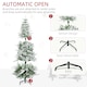 image 5 of HOMCOM 6 Foot Snow Flocked Artificial Christmas Tree Holiday with Pencil Shape