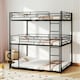 image 8 of COSTWAY Metal Triple Bunk Bed Double Over Double Bunk