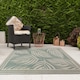 image 7 of JVL Lightweight Reversible Outdoor Rug – Large Leaf Pattern, Plastic Woven 150 x 210 cm
