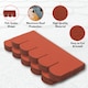 image 2 of Premium Asphalt Roof Shingles - Fish Scales Design 80 x 31.5 cm Weather Resistant Roofing Felt (25 Pcs)