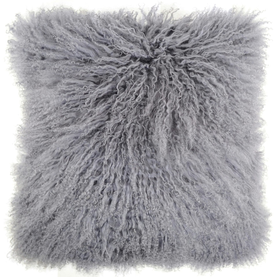 image 1 of SNUGRUGS Mongolian Sheepskin Cushion - Large Square - 60cm x 60cm White | 60cmx60cm