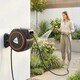 image 2 of Outsunny 23+2m Retractable Hose Reel Wall Mounted with Auto Retraction