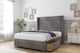 image 4 of Sloomy Sterling Slate Naples Divan Bed Base No Drawers With 54 Inch Wingback Headboard & 12 Inch Matching Footboard | Grey | Slate | Small Single | 1