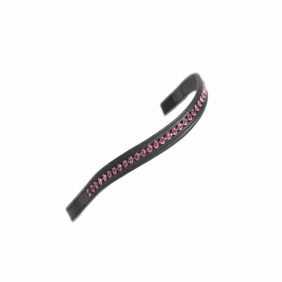 image 1 of Shires Aviemore Large Diamante Browband Black | Size: Cob
Colour: Black/Pink