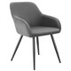 image 1 of Dining Chair Marilyn - corduroy look, upholstered, armchair, continuous backrest | Grey | grey/black | 1