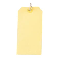 County Stationery Tie On Parcel Labels (12 Packs Of 10) - Yellow - One Size