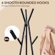 image 6 of Yaheetech Industrial Freestanding Coat Rack with 2 Shelves and 6 Hooks | Brown | Rustic Brown | One Size