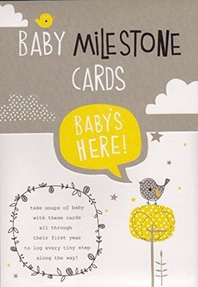 image 1 of Baby Milestone Hallmark New Cards 6 double sided printed.