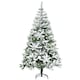 image 6 of HOMCOM 6ft Snow Flocked Artificial Christmas Tree w/ Realistic Branch Tips