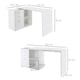 image 3 of HOMCOM Computer Desk Table Workstation L Shape File Cabinet White