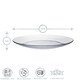 image 3 of Duralex Lys Glass Dessert Plates - Tempered, Heat Resistant - 190mm - Pack of 6 | Clear | Clear