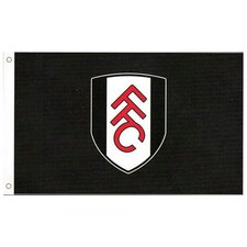 Fulham FC Crest Flag - Black/White - One Size