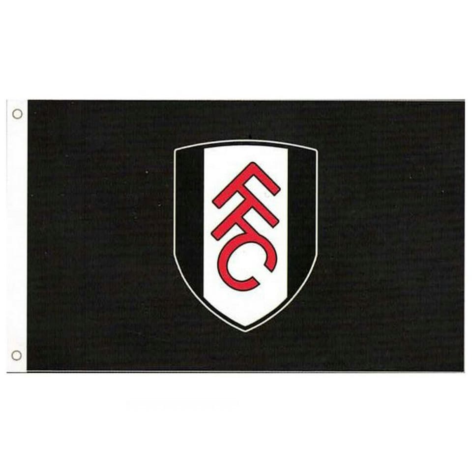 Fulham FC Crest Flag - Black/White - One Size