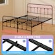 image 10 of HOMCOM Double Bed Frame with LED Lights and Charging Station, Black