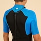image 3 of Decathlon BOY’S SURFING 1.5 MM NEOPRENE SHORTY WETSUIT 500 BLUE BLACK