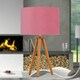 image 5 of Voyage - Dark Oak Table Lamp or Bedside Light with Flamingo Shade Brown | Pink