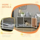 image 5 of PawHut Dog Crate Furniture End Table w/ Soft Washable Cushion, Lockable Door