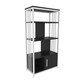 image 3 of Decorotika Valero 3-tier Bookcase with Metal Frame and Cabinet - W 60 cm x H 120 cm x D 29.6 cm