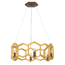 Moxie 6 Light Ceiling Pendant Gold, E14