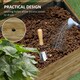 image 7 of Outsunny Garden Wooden Trellis Planter Box Raised Bed with 4 Wheels
