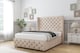 image 2 of Sloomy Luthor Sand Naples Divan Bed With Mattress No Drawers With 54" Wingback Headboard & 12" Matching Footboard 6' Super King | Cream | Sand | Super King | 1
