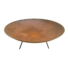 Primrose Outdoor Corten Steel Fire Pit & Water Bowl Round 80cm Round