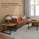 image 8 of HOMCOM Set of 2 Coffee Tables, Side Table, Tea Table for Living Room Bedroom Brown