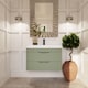 image 2 of Balterley Wave Wall Hung 2 Drawer Vanity Unit with Thin-Edge Ceramic Basin