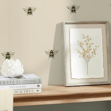 Luxe Bee Wallpaper in Natural Multi