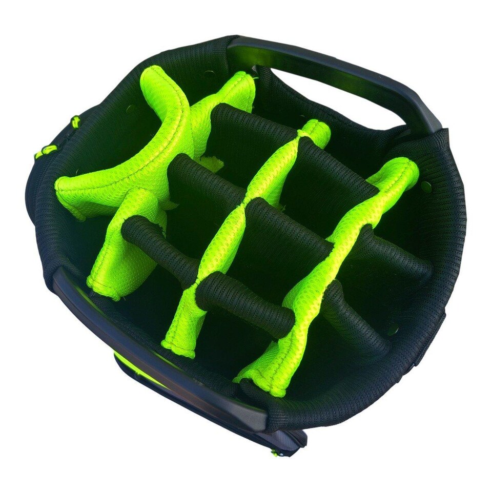 image 1 of Benross Pro 7.0 Golf Cart Bag - Black/Grey/Lime