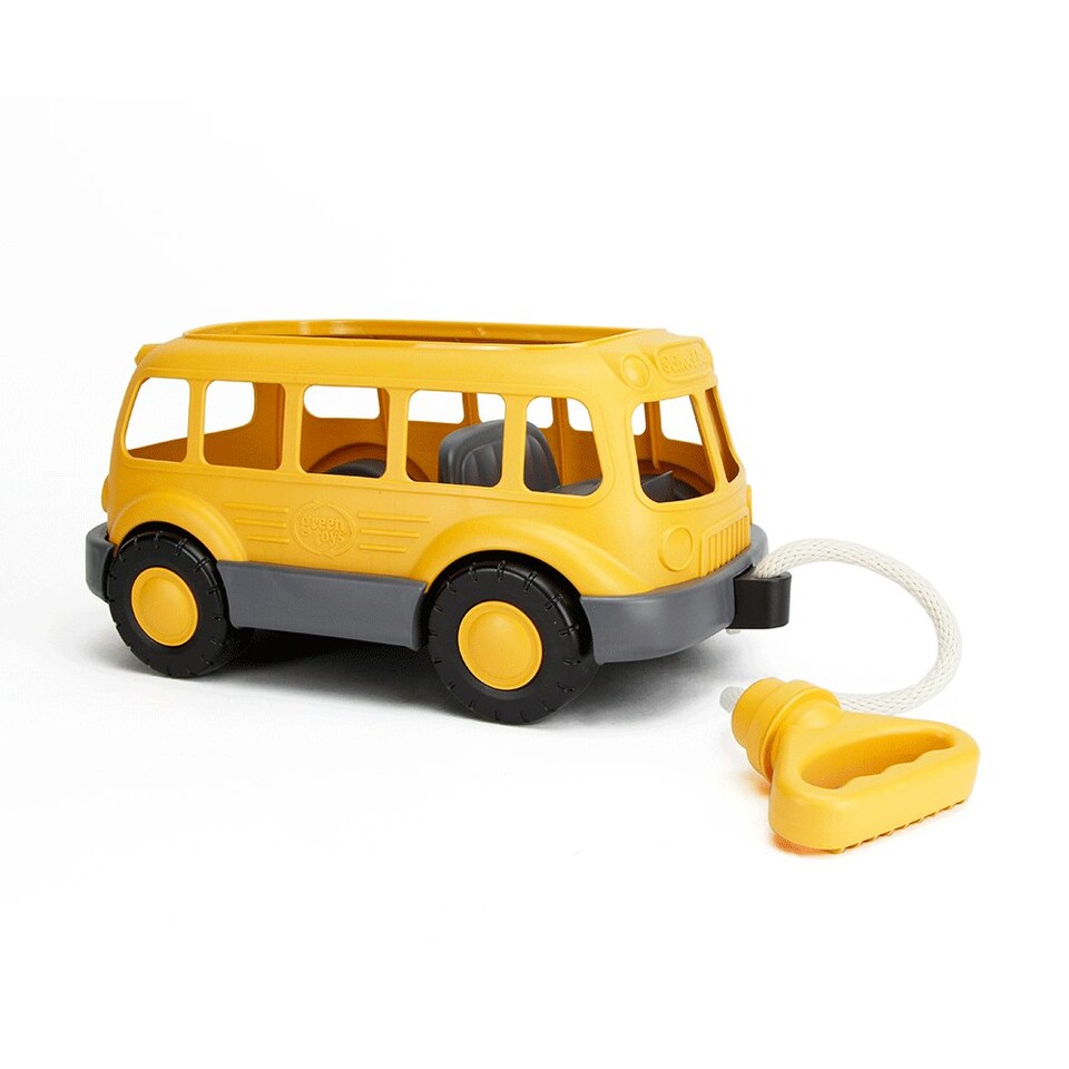 image 1 of Green Toys Pull Along School Bus Wagon