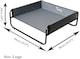 image 3 of Actiaspet Elevated Dog Bed Steel Frame Raised Pet Cot Black or Grey (Grey, Large)