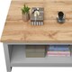 image 3 of Lisbon Grey and Oak Coffee Table With Open Shelf Storage