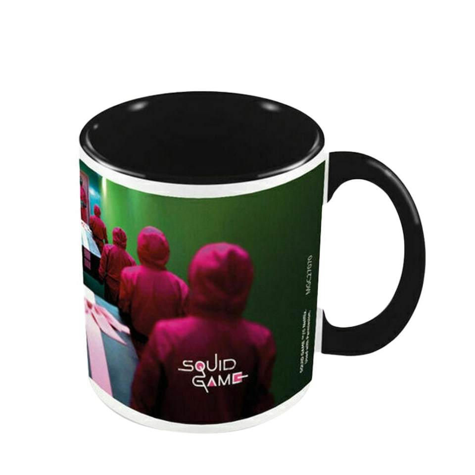 Squid Game Coffin Workers Mug - Pink/White/Black - One Size