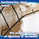 image 3 of Harbour Housewares Foldable Clothes Airer - 3 Tier - Black