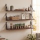image 10 of Levede Floating Shelves Wall Wood Rustic with Brackets Vintage Brown Set of 3