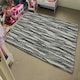 image 4 of Grunged Stripes (Rug) Black | Medium: 80x150cm