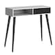 image 1 of Oslo Console Table 1 Drawer 1 Shelf in White and Black Matt